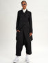 Forme d'Expression Linen DB Cutaway Coat Black
